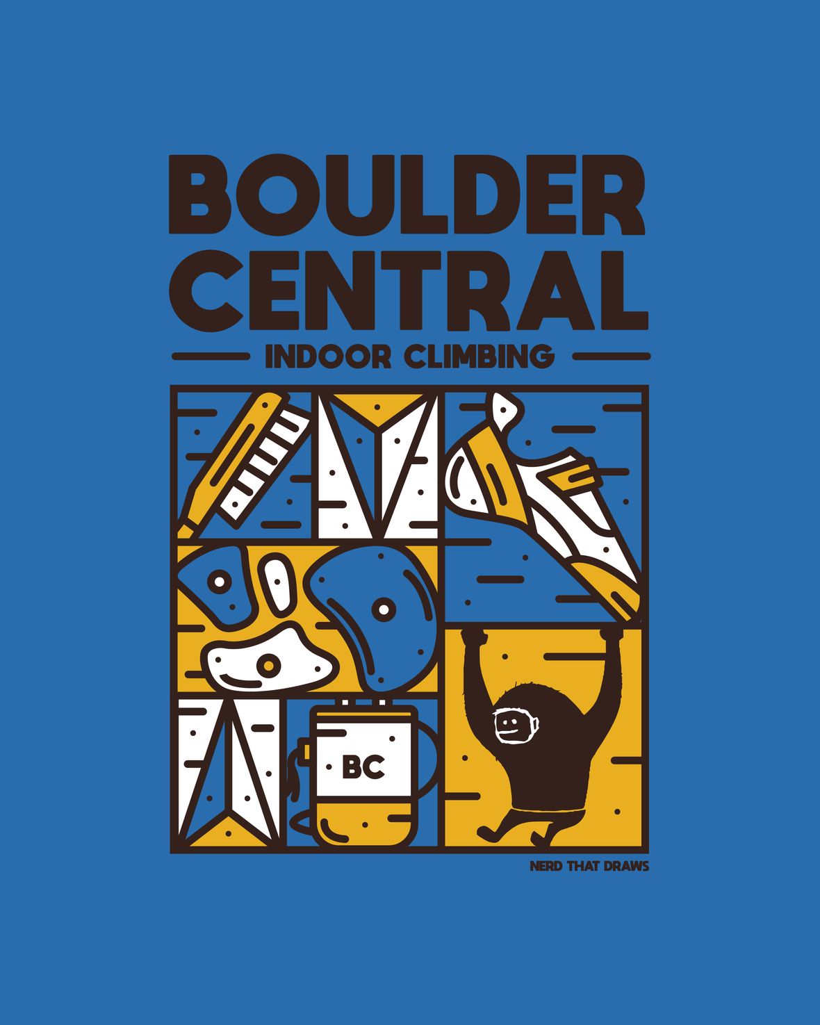 Boulder Central Indoor Climbing Artwork